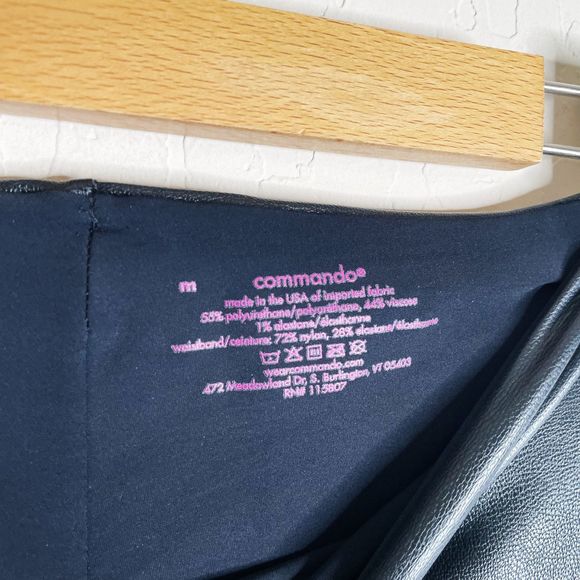 Commando Control Faux Leather Leggings Black - Picture 4 of 5